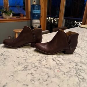 Lucky Brand Dark Brown Ankle Booties